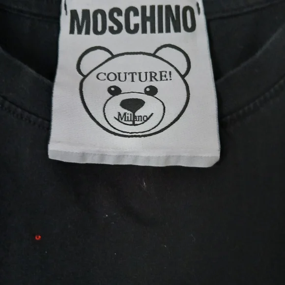 Moschino Black and Gold Teddy Bear T-Shirt SIZE LG. - Picture 4 of 7